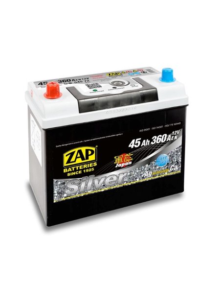 ZAP Silver Jap (+ -) akumuliatorius 12V 45Ah 360A