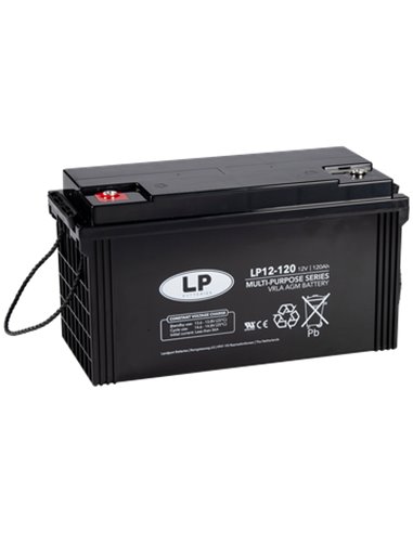 LP 120Ah 12V VRLA akumuliatorius