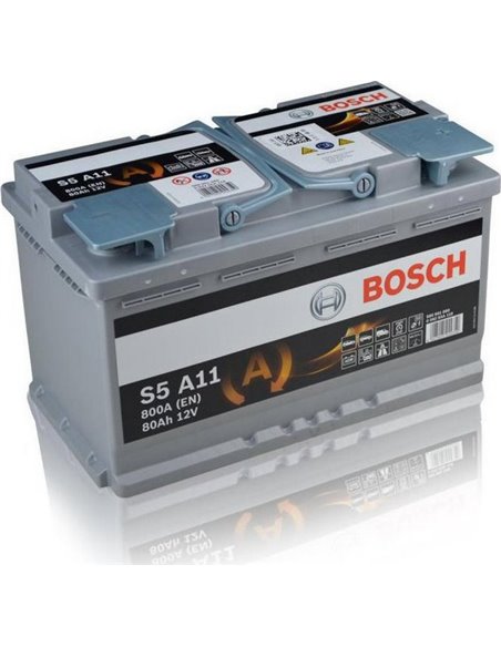 BOSCH 80Ah 800A (EN) 12V AGM akumuliatorius