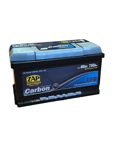 ZAP Carbon EFB akumuliatorius 12V 80Ah 750A