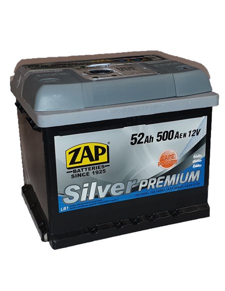 ZAP Silver Premium akumuliatorius 12V 52Ah 500A