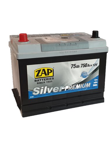 ZAP Silver Premium  Jap (+-) akumuliatorius 12V 75Ah 750A