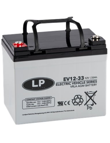 LP EV 33Ah 12V VRLA akumuliatorius