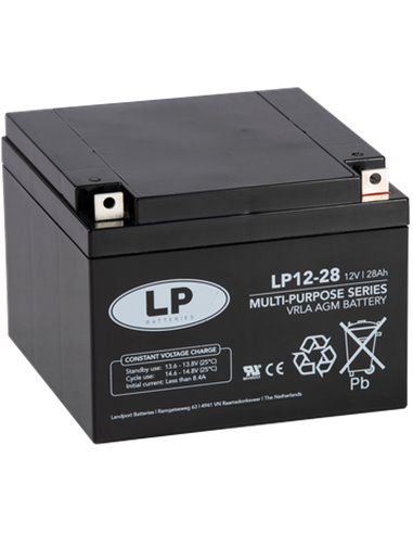 LP 28Ah 12V VRLA akumuliatorius