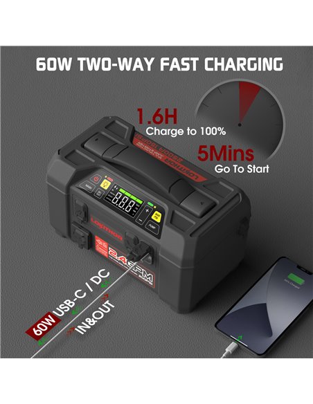 Išorinė baterija LOKITHOR AW401 (su vandens kompresoriumi)