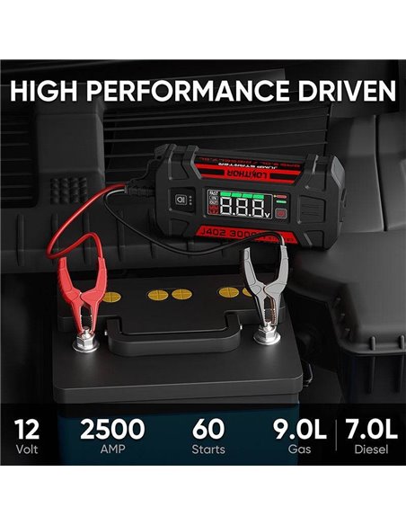 Išorinė baterija LOKITHOR J402 12V 3000A (užvedėjas)