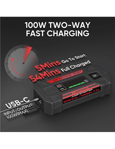 Išorinė baterija LOKITHOR J402 12V 3000A (užvedėjas)