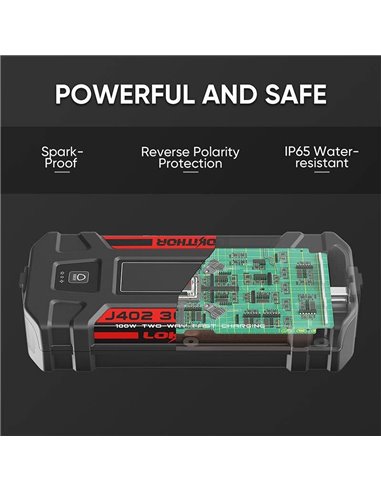 Išorinė baterija LOKITHOR J402 12V 3000A (užvedėjas)