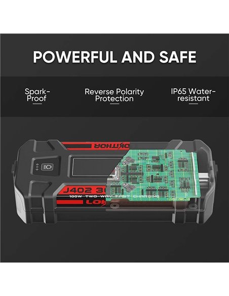 Išorinė baterija LOKITHOR J402 12V 3000A (užvedėjas)