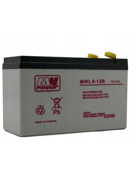 MWPower MWL akumuliatorius 9Ah 12V VRLA AGM