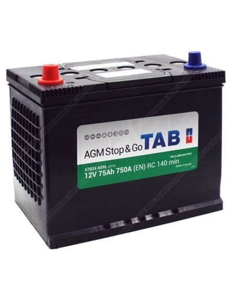 TAB AGM akumuliatorius 12V 75Ah 750A Jap (+-)