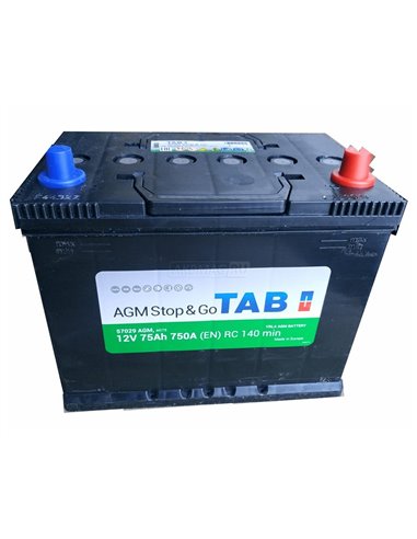 TAB AGM akumuliatorius 12V 75Ah 750A Jap (-+)