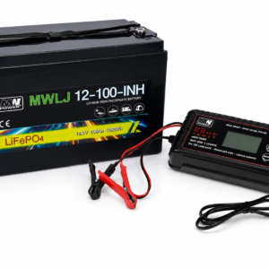 MWLJ 100 Ah Lifepo4 akumuliatorius +Įkroviklis MW-SC10E 12/24V 10A