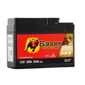 Banner 3Ah Bike Bull GEL 12V 53A akumuliatorius 113x48x85mm
