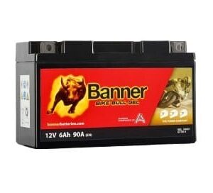 Banner 6Ah Bike Bull GEL 12V 90A akumuliatorius 150x65x92mm