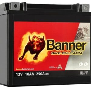 Banner 18Ah Bike Bull GEL 12V 250A akumuliatorius 175x87x155mm