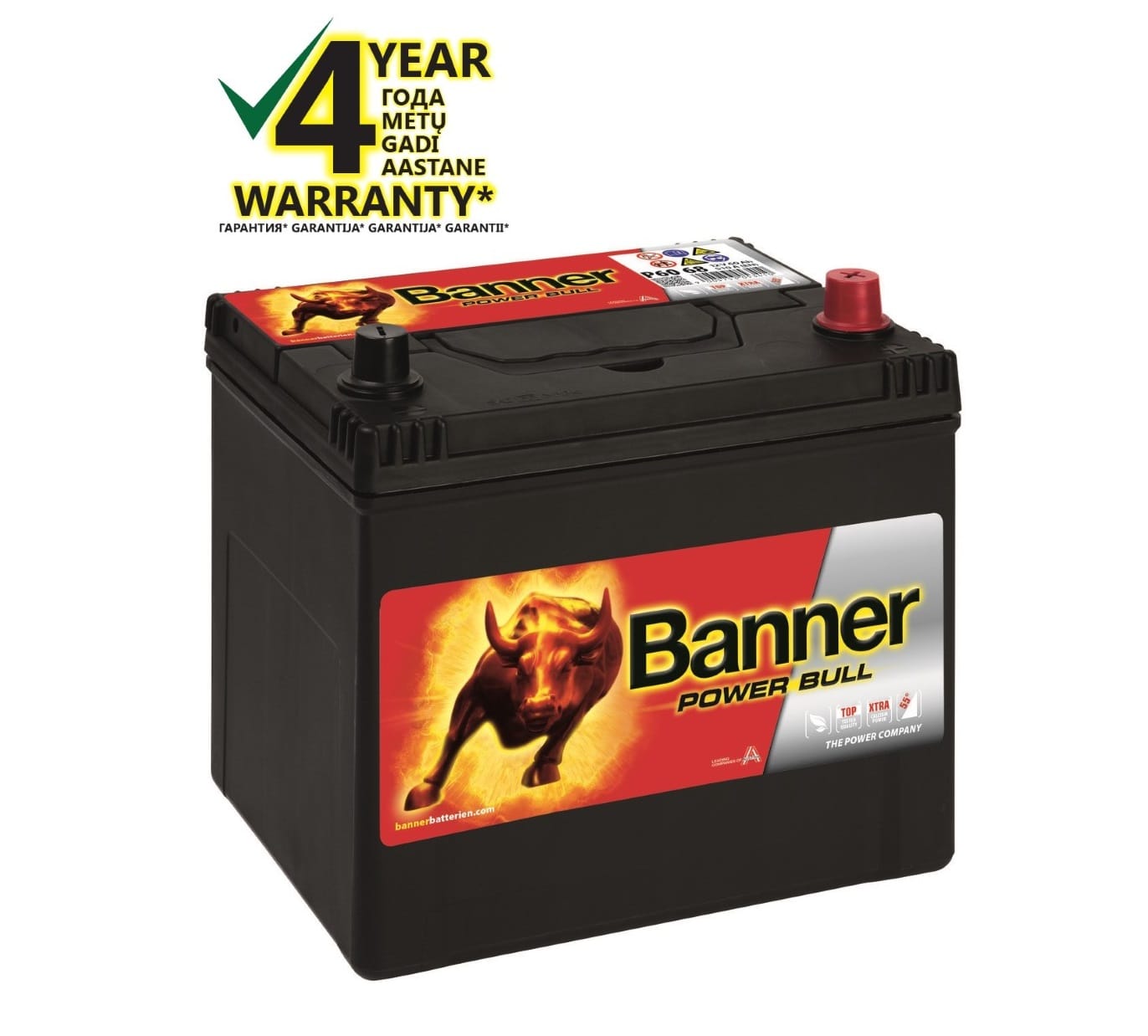Banner 60 Ah 510A -+ 12V Power akumuliatorius